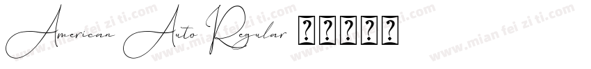 American Auto Regular字体转换